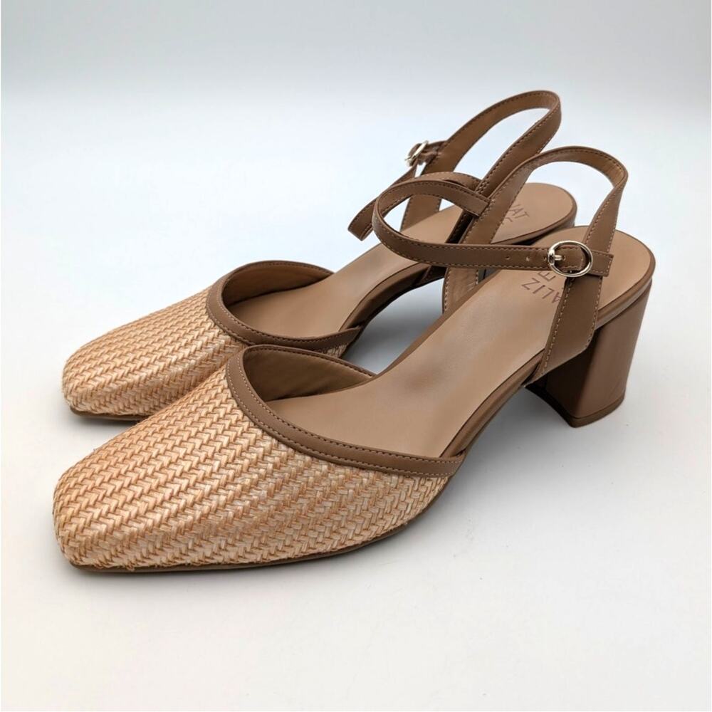 Naturalizer Wave Dress Shoes Women's Brown Woven Fabric Size US11M EU42